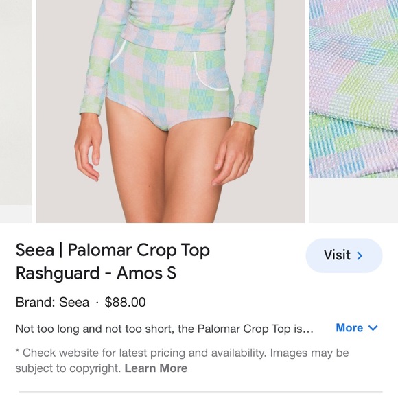 Seea palomar swim rasshguard top and bottom size small - Picture 6 of 9